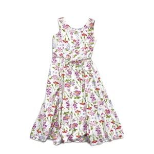 VTG 90's VICTORIA HOLLEY PINK FLORAL COTTAGE CORE COTTON DRESS SZ 2- PETITE